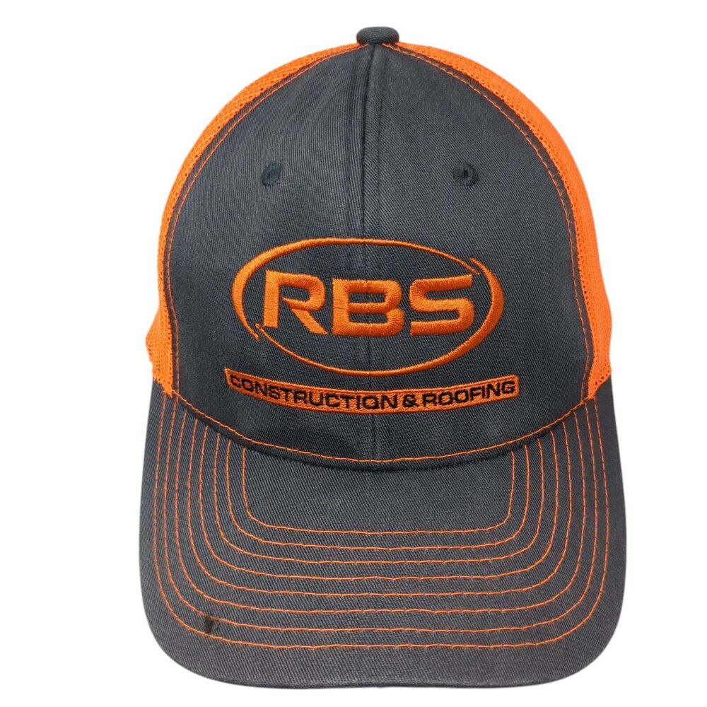 RBS Construction & Roofing Snapback Trucker Hat Multi One Size Mesh Back
